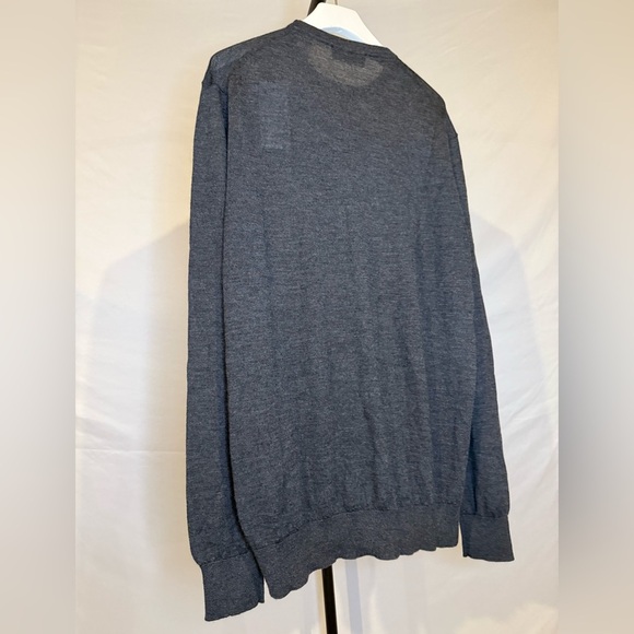 Piombo 100% Cashmere Men's XXL Deep Gray Crewneck Sweater - Picture 3 of 5